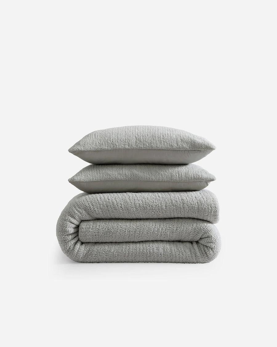 Snug Stitch Comforter Bundle Cloud Gray