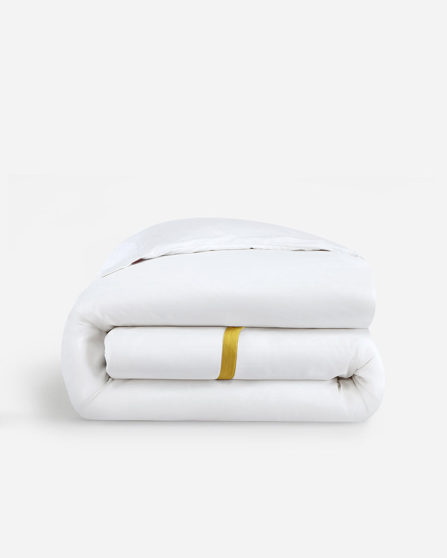 Frame Premium Bamboo Duvet Bundle White - Gold