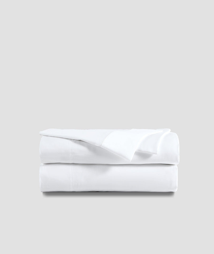 Premium Bamboo Fitted Sheet Clear White