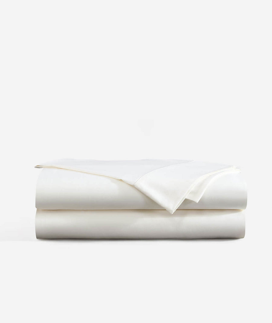 Natural Premium Bamboo Fitted Sheet Off White