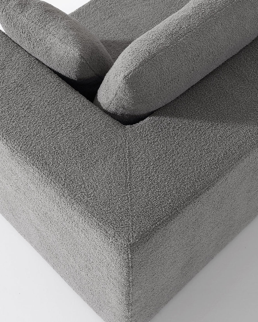 Cypress Modular Right-Side Chaise Sectional Sofa Dark Gray