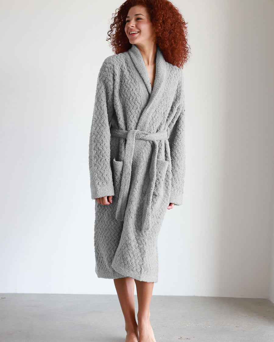 Snug Waffle Robe Cloud Gray