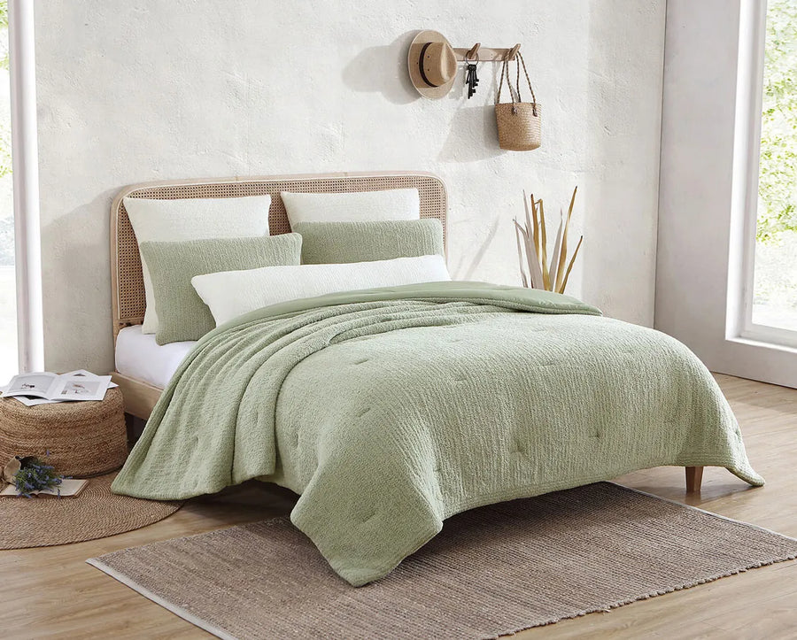 Snug Stitch Comforter Bundle Sage