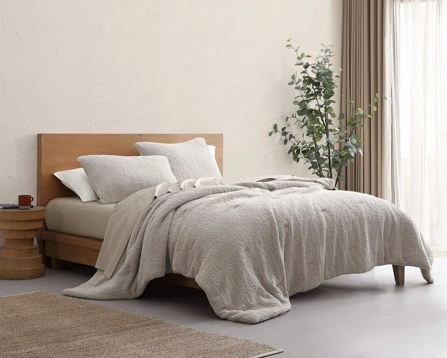 Snug Stitch Comforter Bundle Taupe