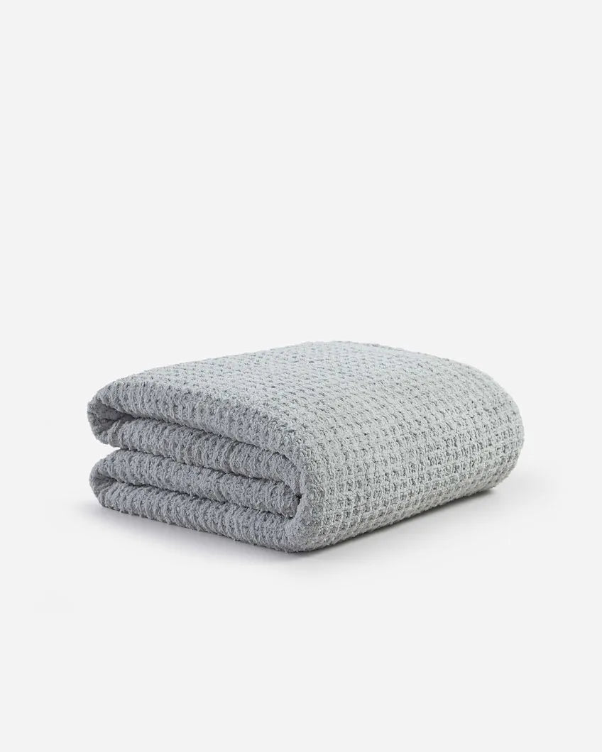 Snug Waffle Comforter Bundle Cloud Gray