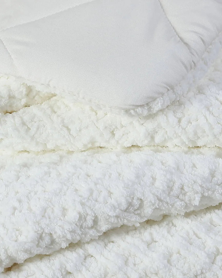 Snug Waffle Comforter Bundle Off White