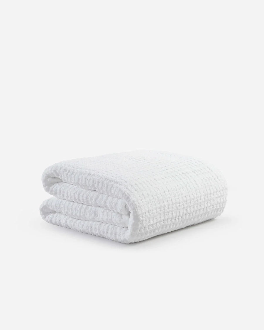 Snug Waffle Comforter Bundle Clear White