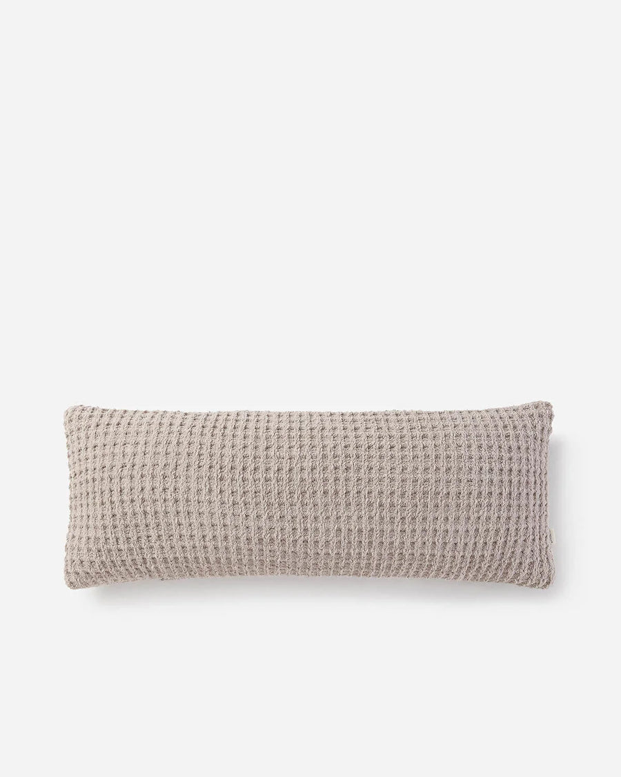 Snug Waffle Lumbar Pillow Taupe