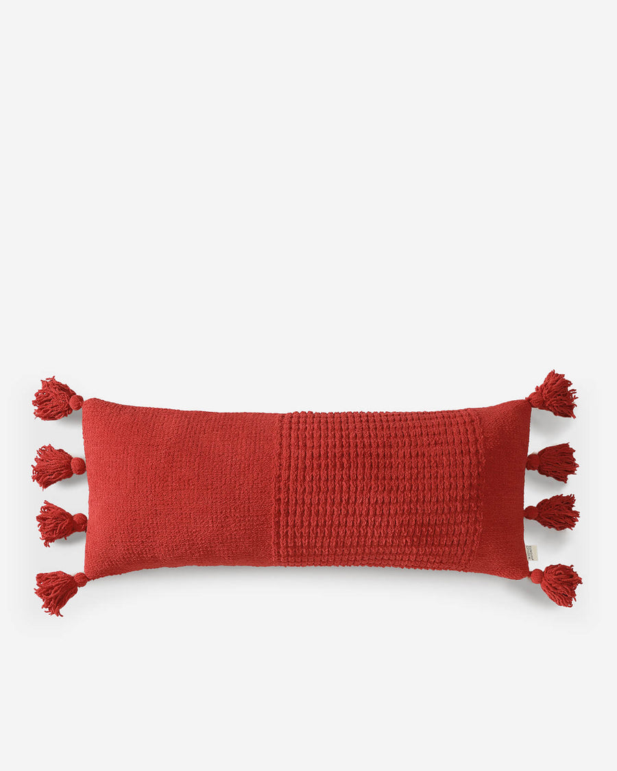 Image of Braided Pom Pom Lumbar Pillow