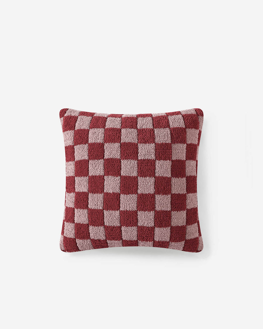 Checkerboard Throw Pillow Pomegranate - Rose