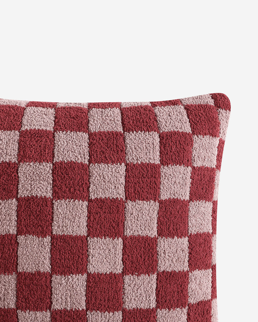 Checkerboard Throw Pillow Pomegranate - Rose