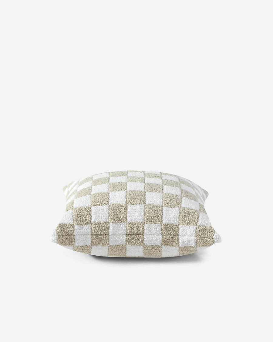 Checkerboard Throw Pillow Sahara Tan - Off White