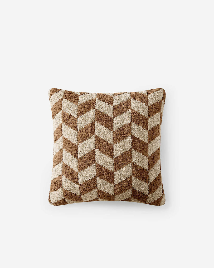Chevron Throw Pillow Chestnut - Biscotti