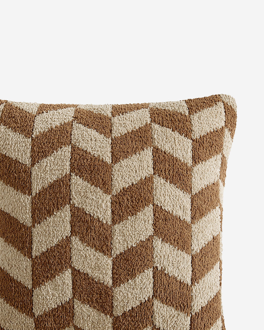 Chevron Throw Pillow Chestnut - Biscotti