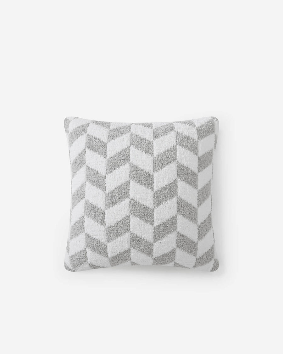 Chevron Throw Pillow Cloud Gray - Off White