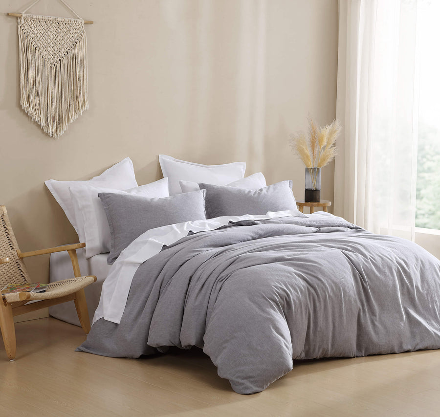 European Flax Linacel™ Duvet Cover Heather