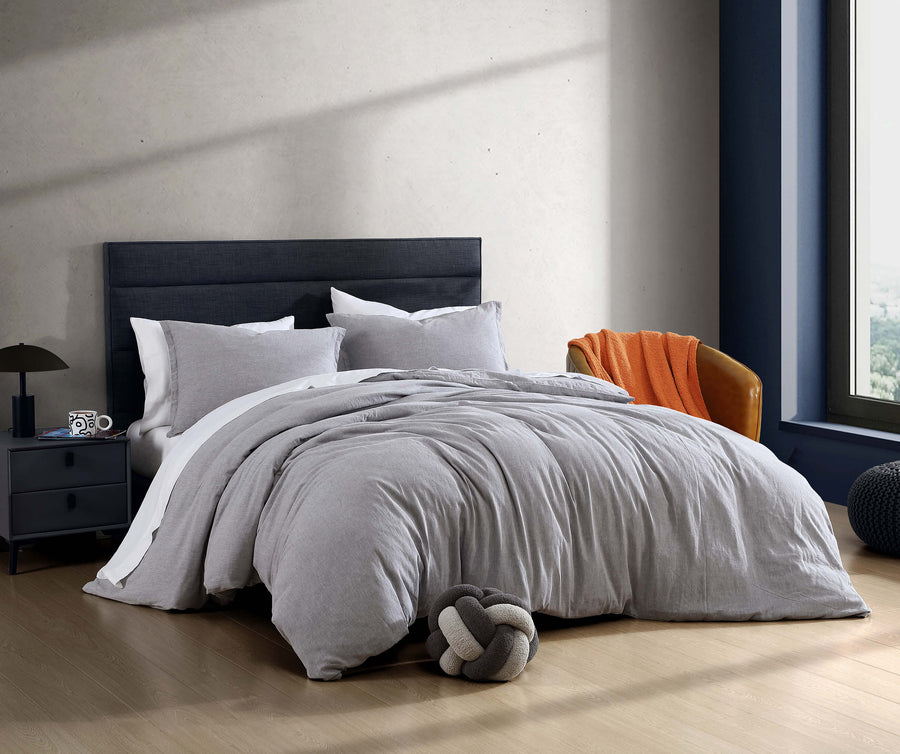 European Flax Linacel™ Duvet Cover Heather