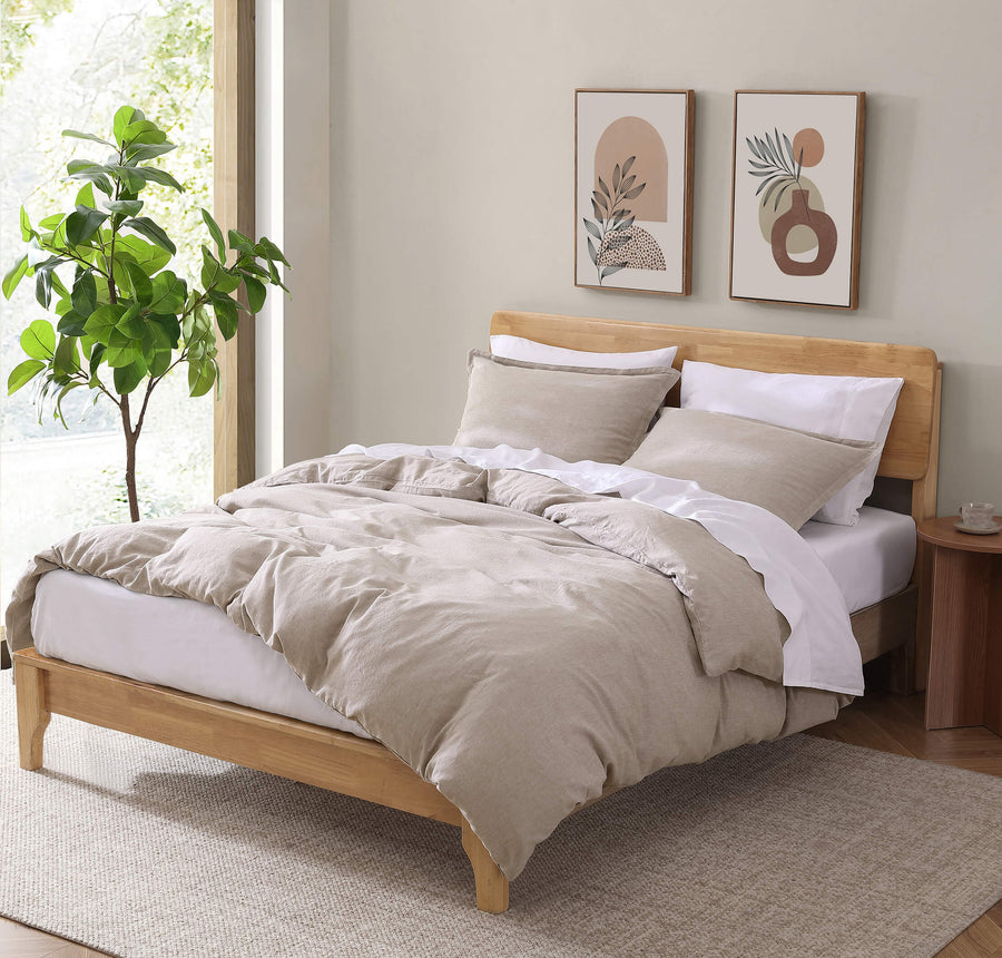 European Flax Linacel™ Duvet Cover Oatmeal