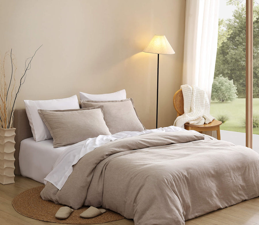 European Flax Linacel™ Duvet Cover Oatmeal