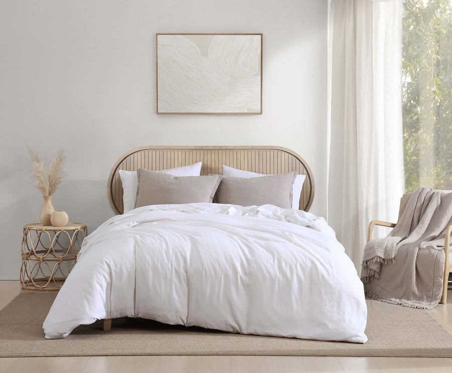 European Flax Linacel™ Duvet Cover Clear White