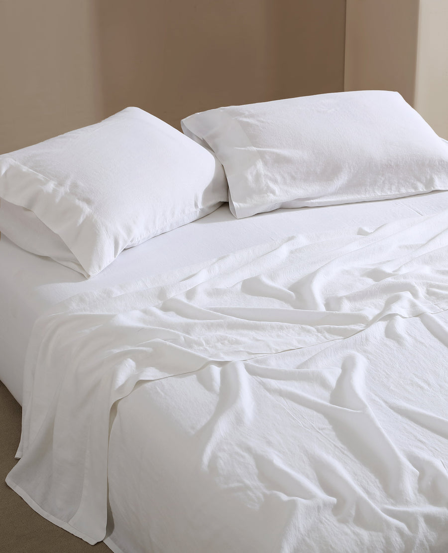 European Flax Linacel™ Sheet Set Clear White