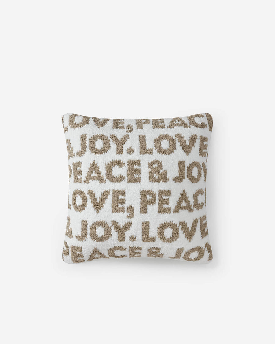 Image of Love, Peace & Joy Throw Pillow