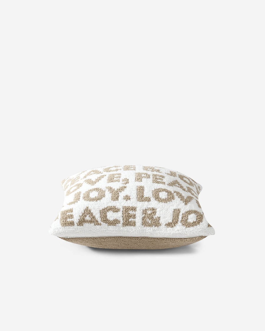 Love, Peace & Joy Throw Pillow Biscotti - Off White