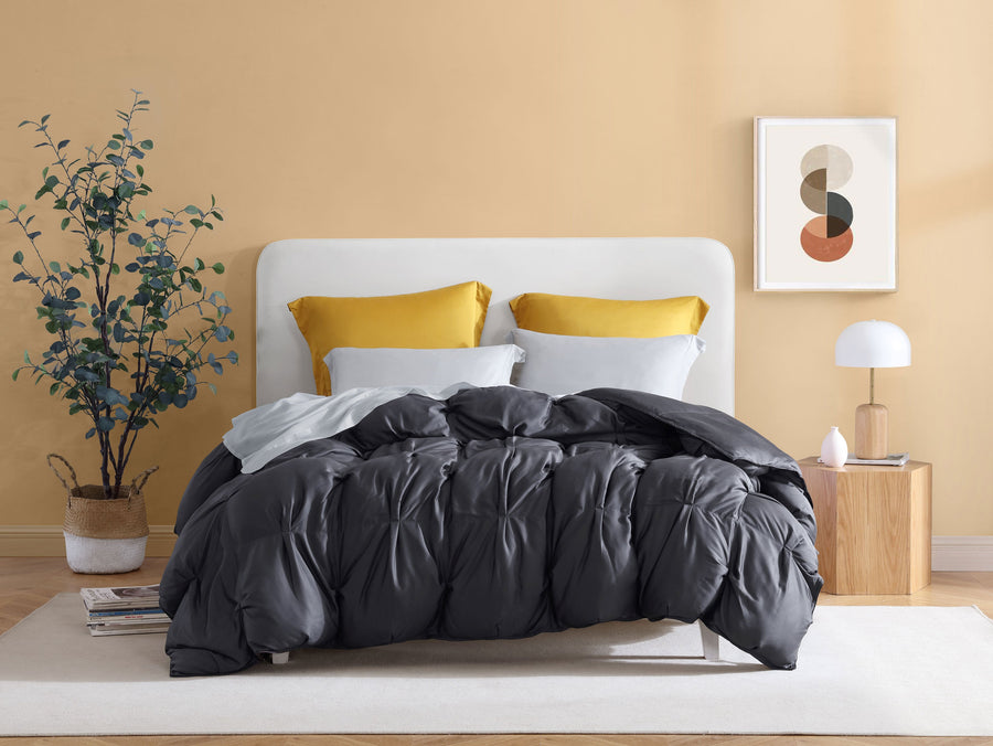 Premium Bamboo Bubble Comforter Coal