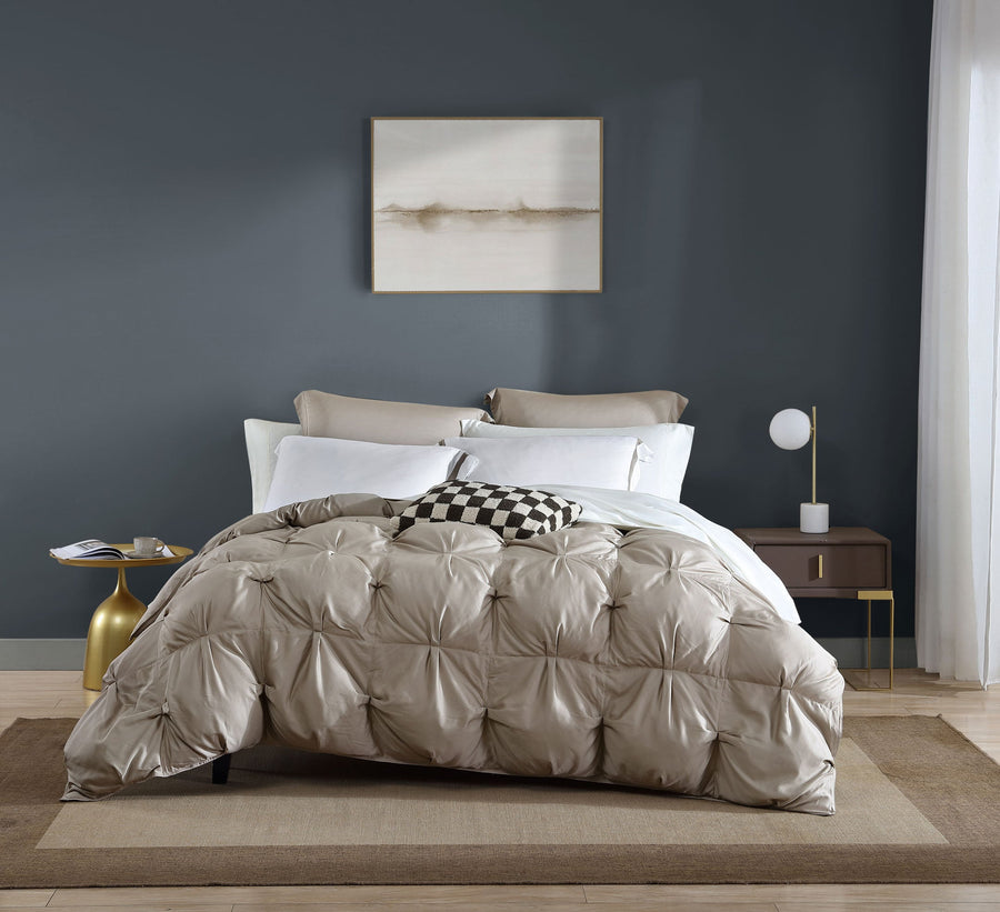 Premium Bamboo Bubble Comforter Taupe