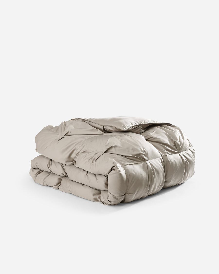 Premium Bamboo Bubble Comforter Bundle Taupe