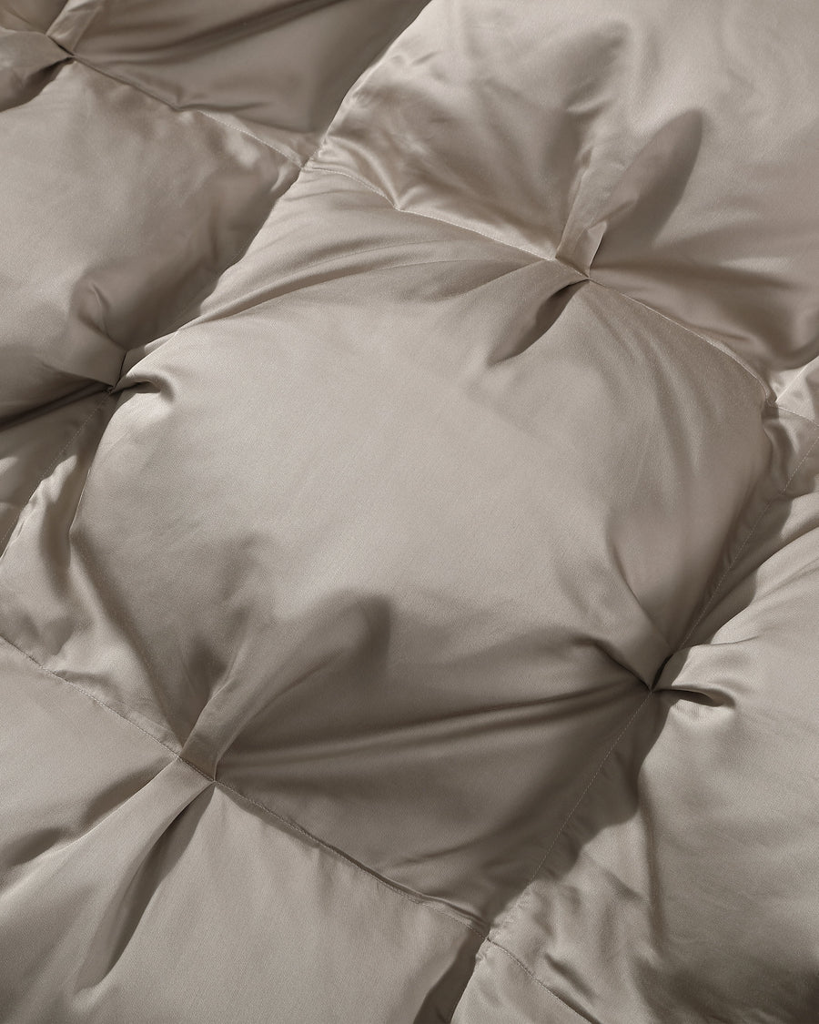 Premium Bamboo Bubble Comforter Bundle Taupe