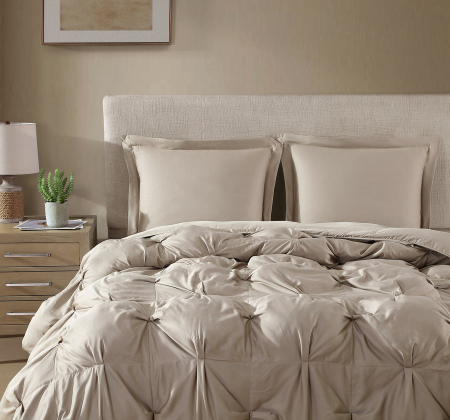 Premium Bamboo Bubble Comforter Taupe