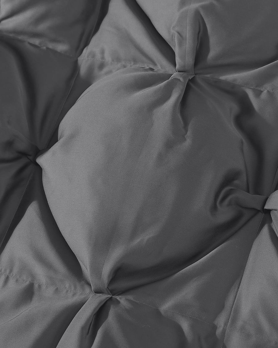 Premium Bamboo Bubble Comforter Bundle Granite
