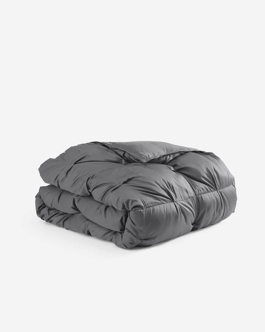 Premium Bamboo Bubble Comforter Bundle Granite