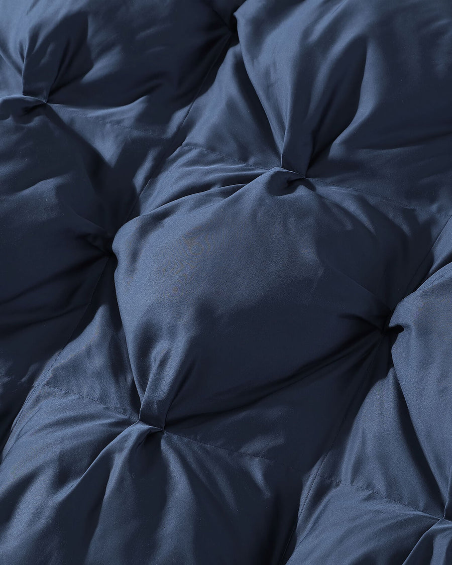 Premium Bamboo Bubble Comforter Bundle Midnight