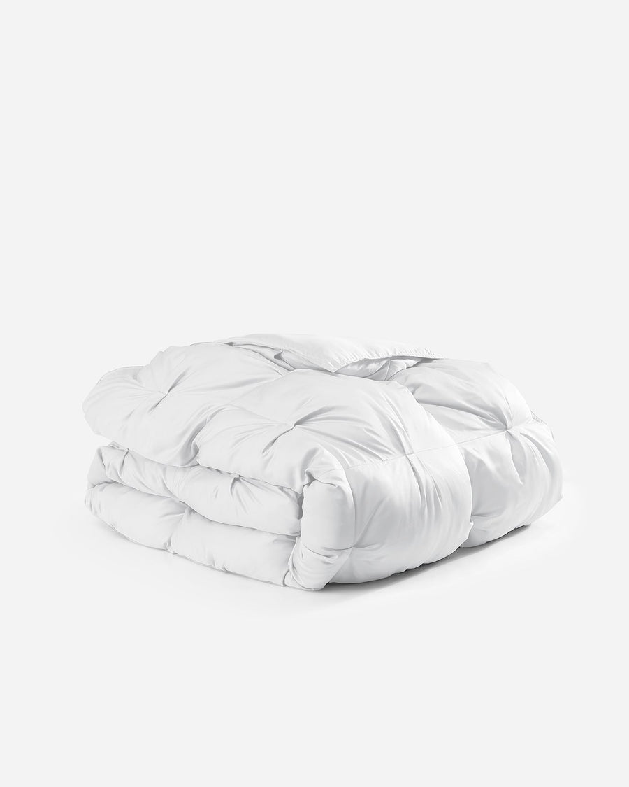 Premium Bamboo Bubble Comforter Bundle Clear White