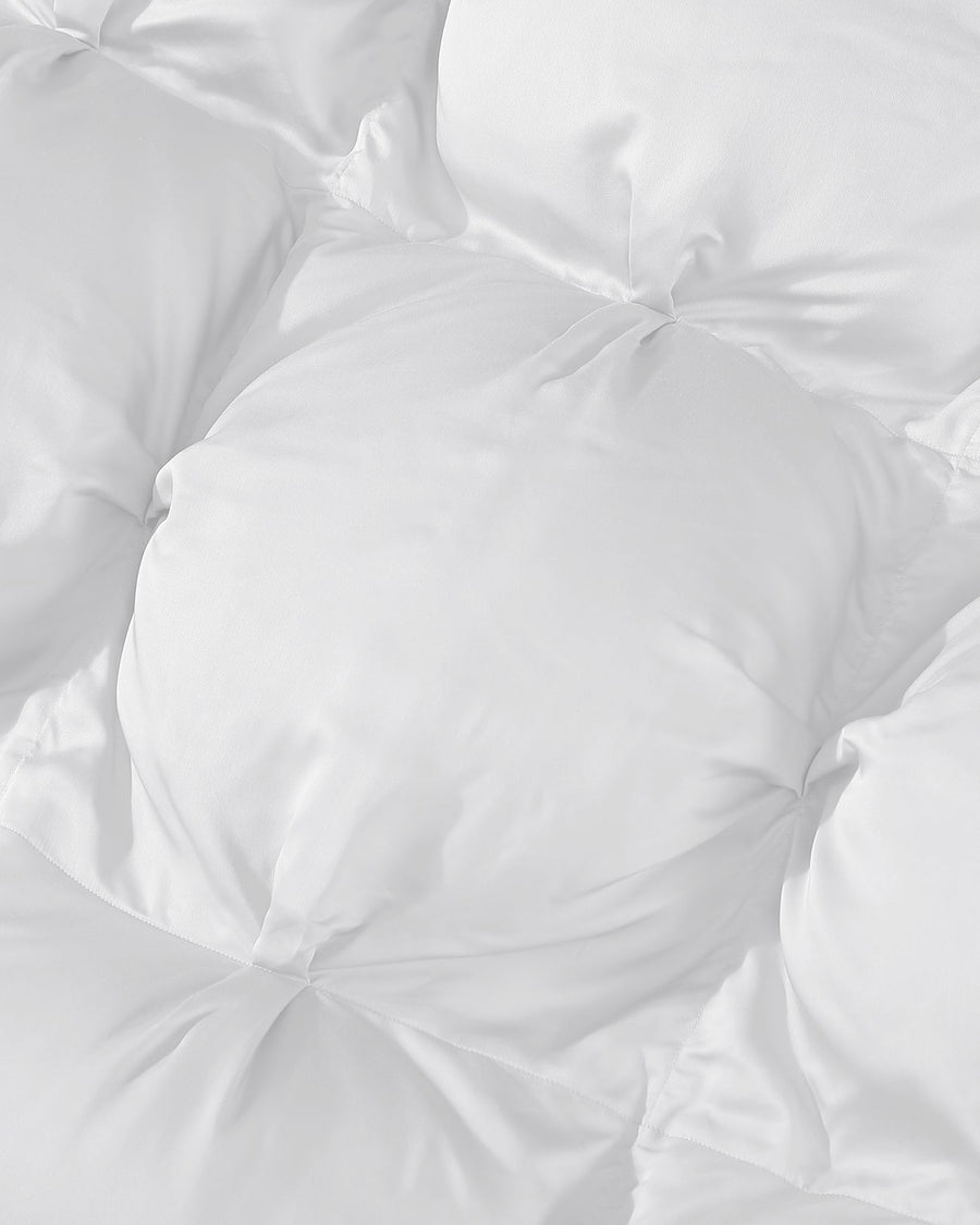 Premium Bamboo Bubble Comforter Bundle Clear White