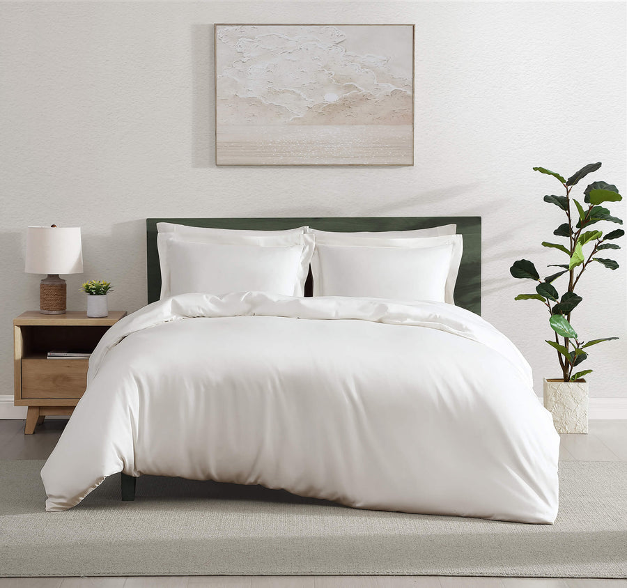 Natural Premium Bamboo Sham Set Off White