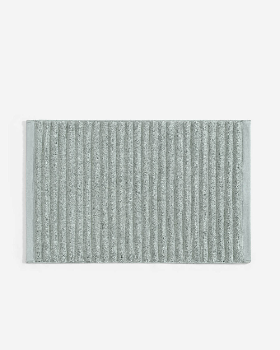 Turkish Cotton Rib Bath Mat Sage