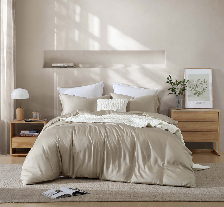 Silky Lyocell Duvet Cover Sandstone