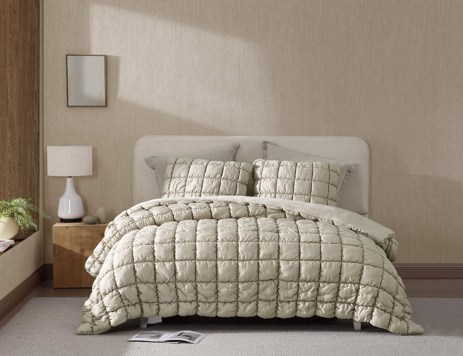 Secondary image of Silky Lyocell Puff Comforter Bundle