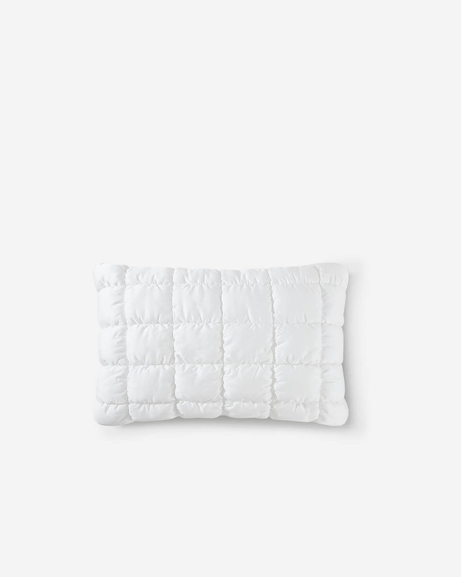 Silky Lyocell Puff Sham Set Clear White