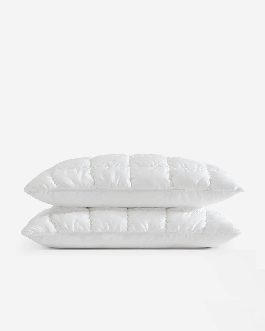 Silky Lyocell Puff Sham Set Clear White