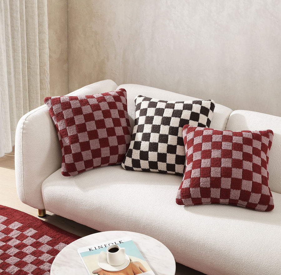 Checkerboard Throw Pomegranate - Rose