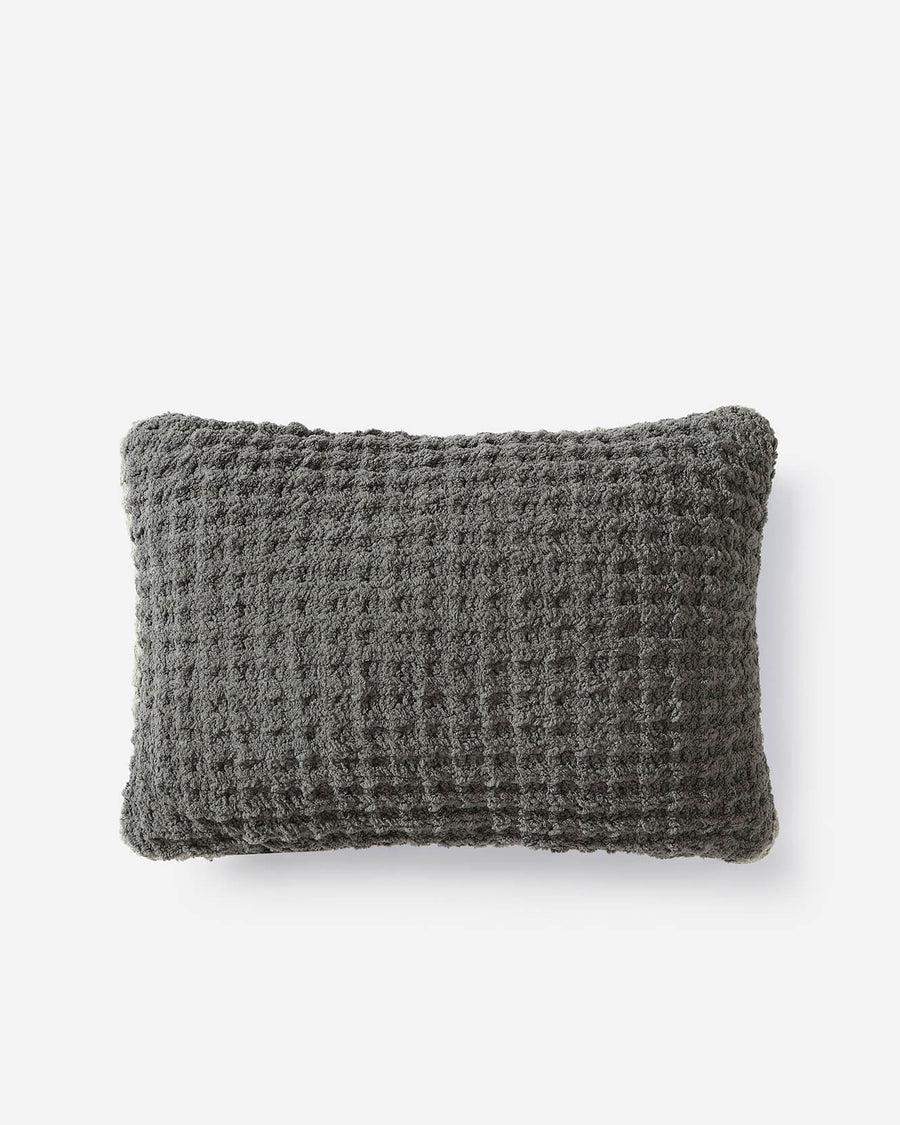 Snug Waffle Mini Pillow Granite