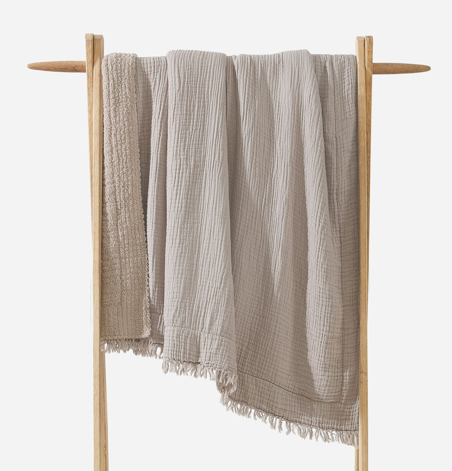 Muslin Snug Throw Taupe