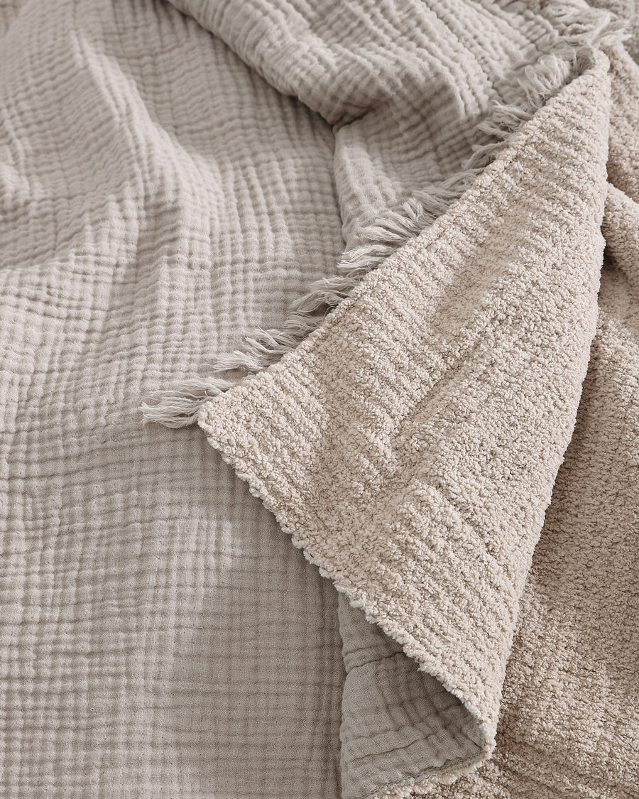 Muslin Snug Throw Taupe