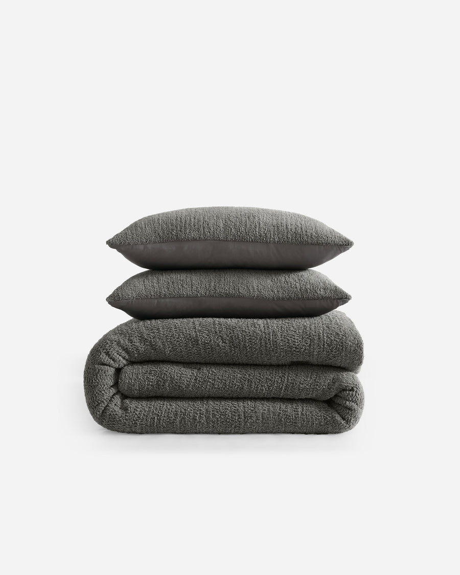 Snug Stitch Comforter Bundle Granite