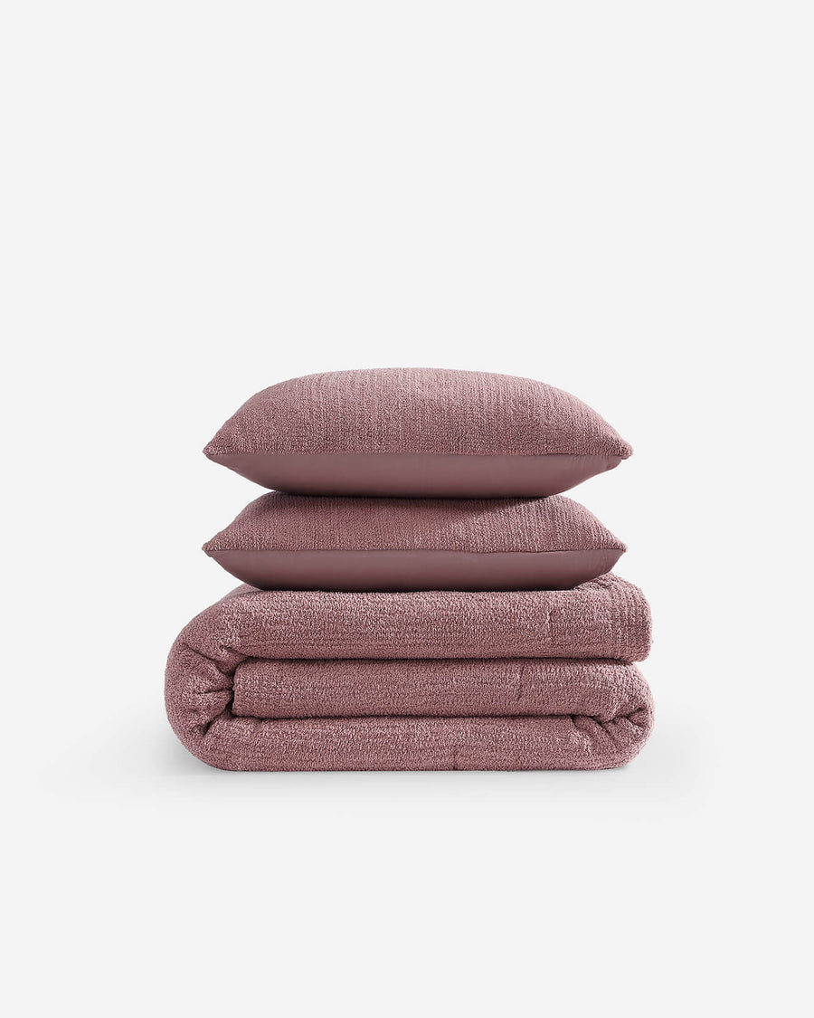 Snug Stitch Comforter Bundle Rose