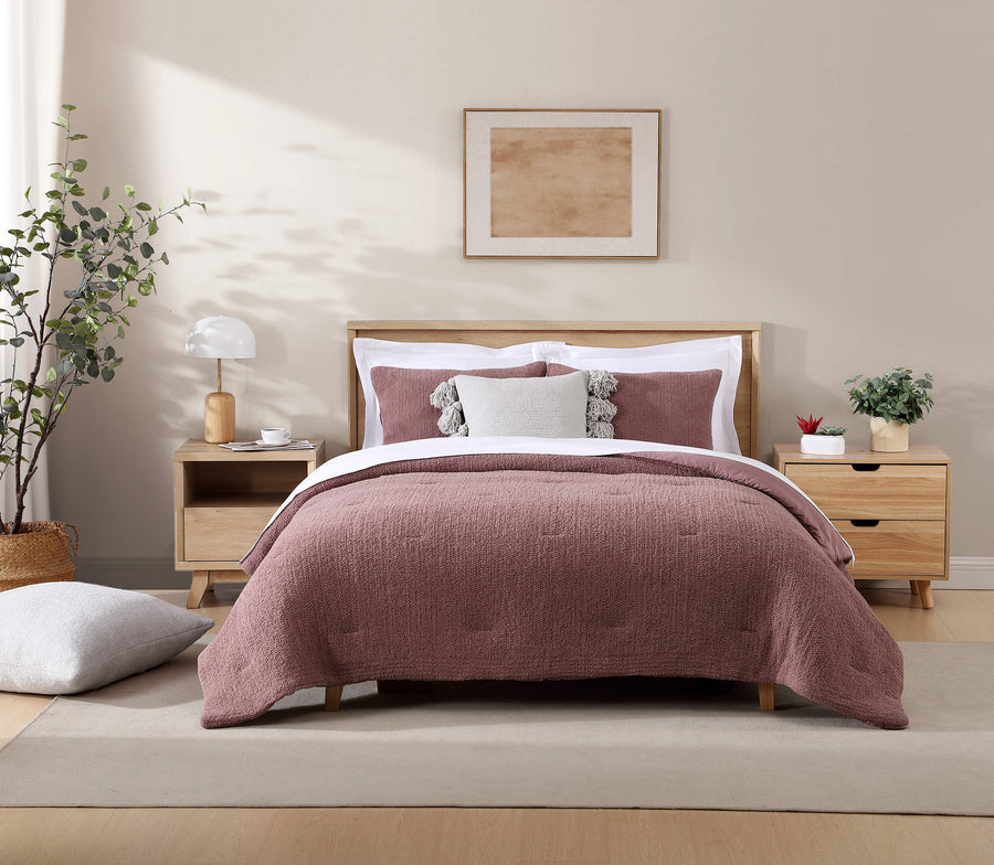 Snug Stitch Comforter Bundle Rose